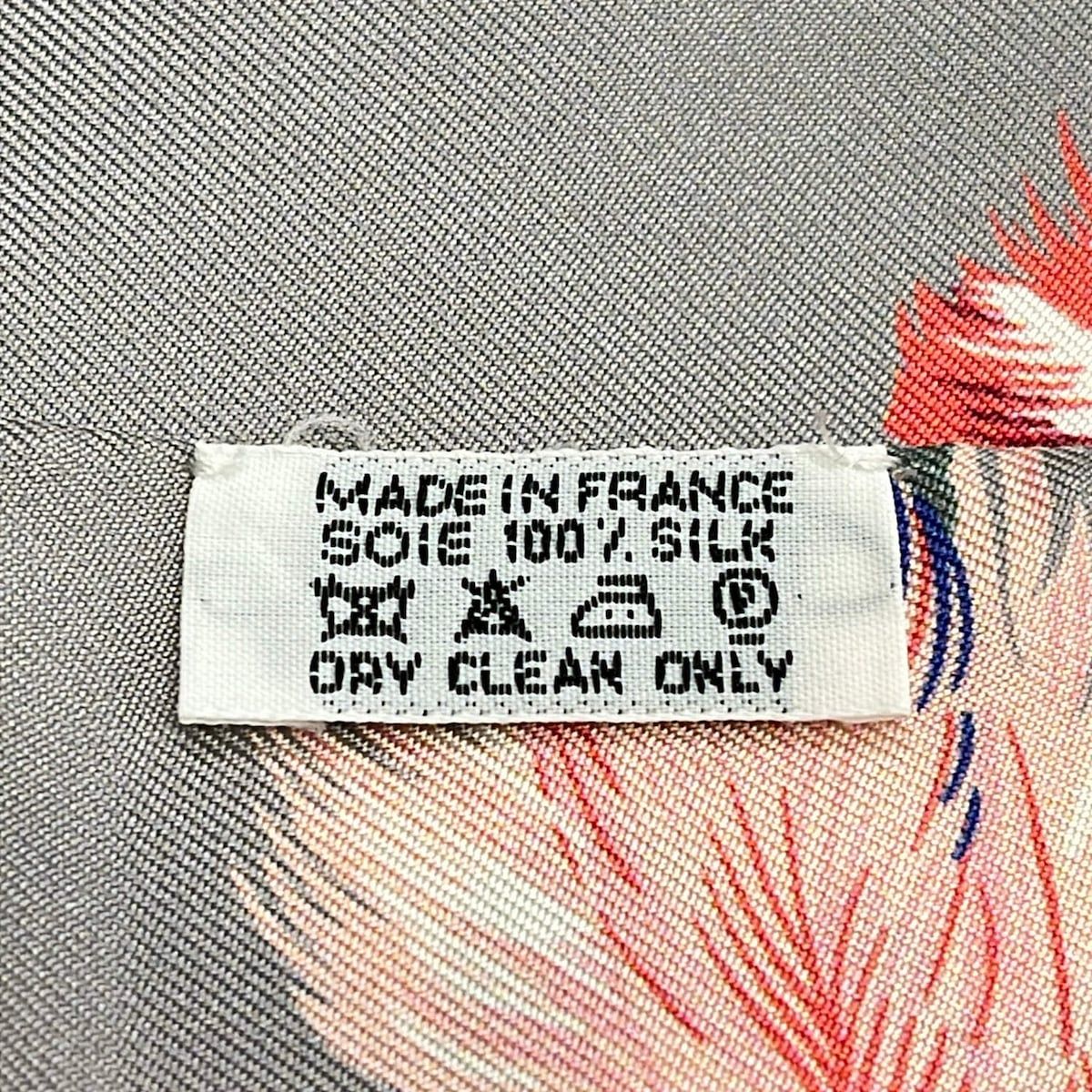 Hermes Scarf Maxi Twilly Gray Blue Pink Ribbon — view 3