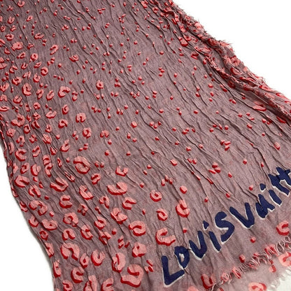 Louis Vuitton Shawl Purple Pink Leopard Print Scarf — view 4