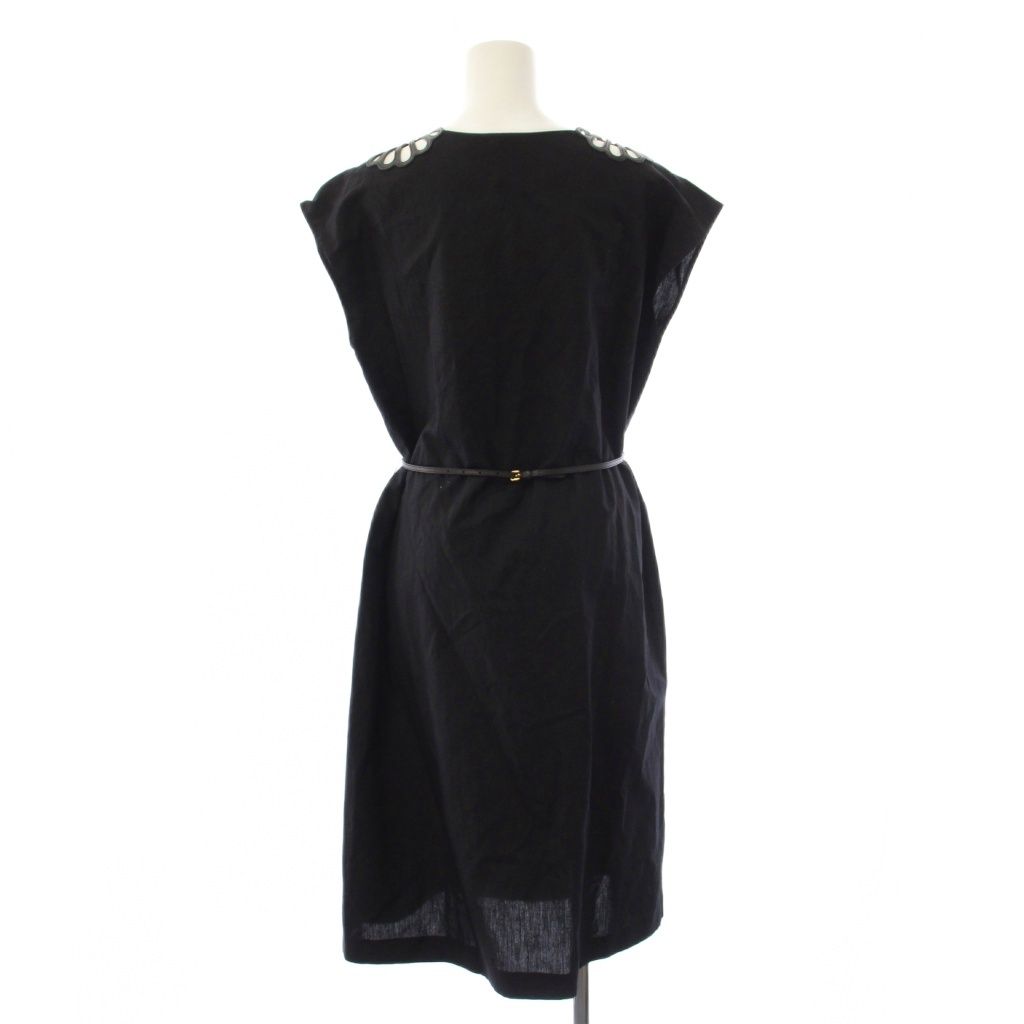 Miu Miu Dress Knee-Length French Sleeve Black — view 3