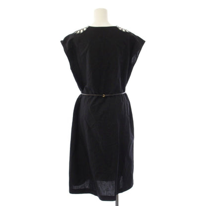 Miu Miu Dress Knee-Length French Sleeve Black — view 3