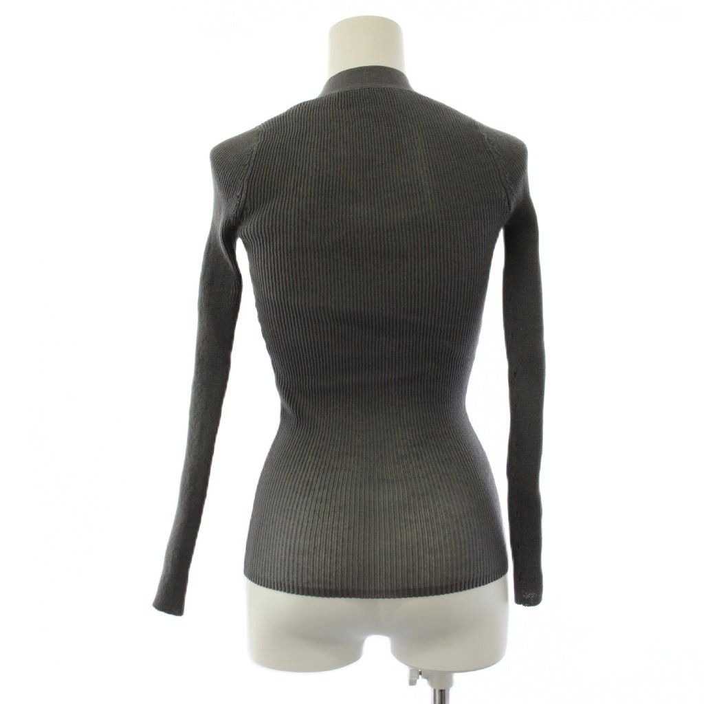 Balenciaga Cardigan Long Sleeve V-neck Rib Gray 34 — view 3