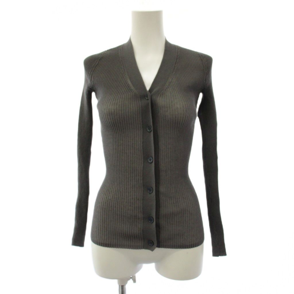 Balenciaga Cardigan Long Sleeve V-neck Rib Gray 34