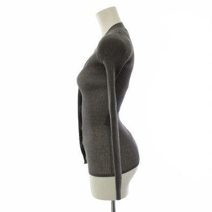 Balenciaga Cardigan Long Sleeve V-neck Rib Gray 34 — view 2
