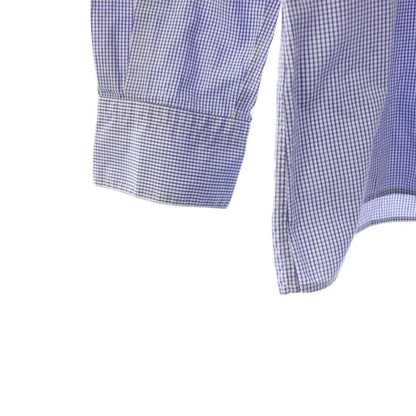 Bottega Veneta Printed Checked Shirt Long Sleeve Check Pattern 41/16 Blue — view 4