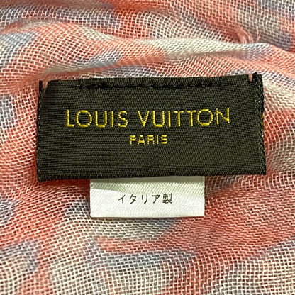 Louis Vuitton Shawl Etole Leopard Blurry Pink Gray Light Blue Scarf — view 2