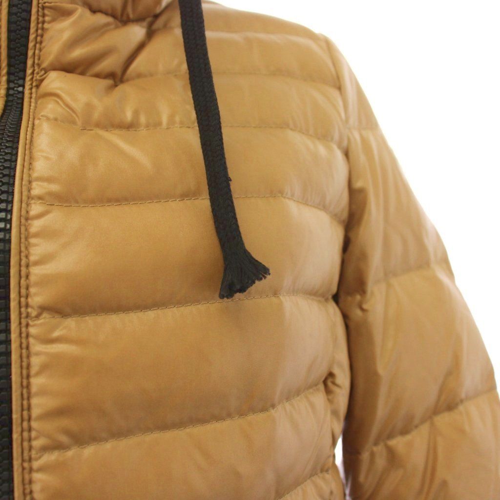 Moncler Lierre Down Jacket Volume Neck Short Brown 0 — view 5