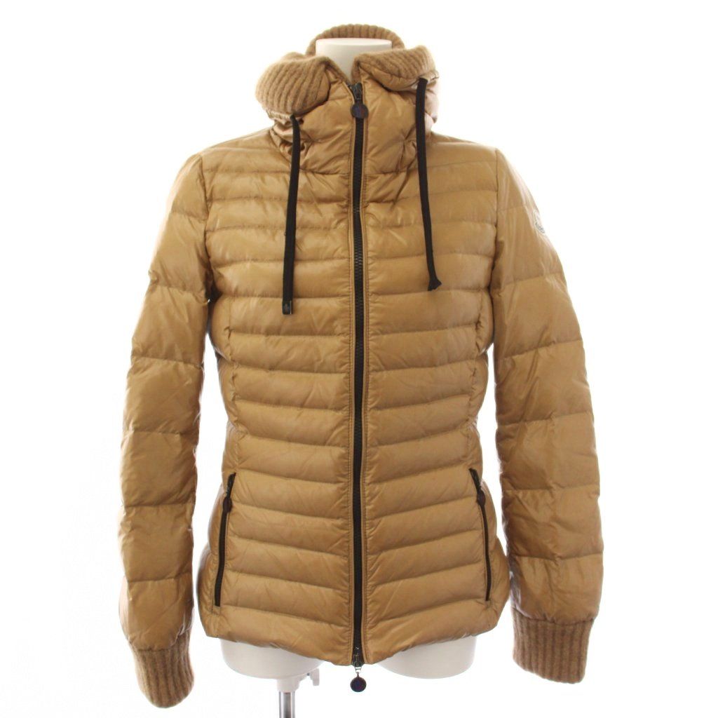 Moncler Lierre Down Jacket Volume Neck Short Brown 0