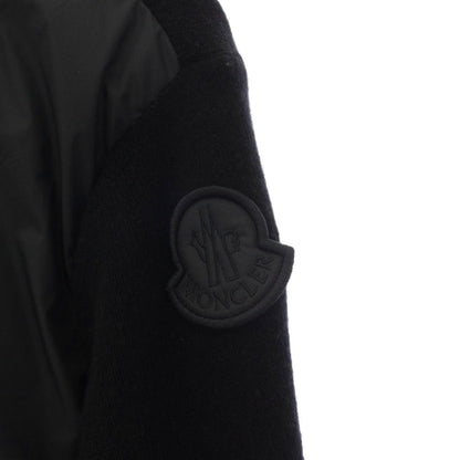 Moncler Cardigan Tricot Down Contrast Knit Long Sleeve Zip Up Black S — view 4