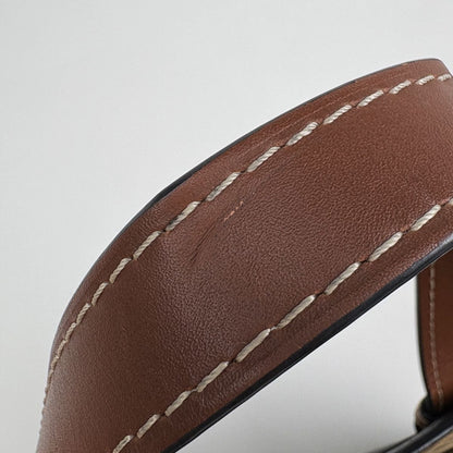 Loewe Tote Bag Gate Top Handle 2-Way Leather Black Brown — view 7