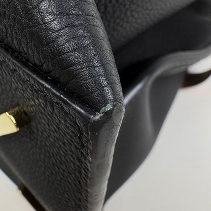 Loewe Tote Bag Gate Top Handle 2-Way Leather Black Brown — view 3