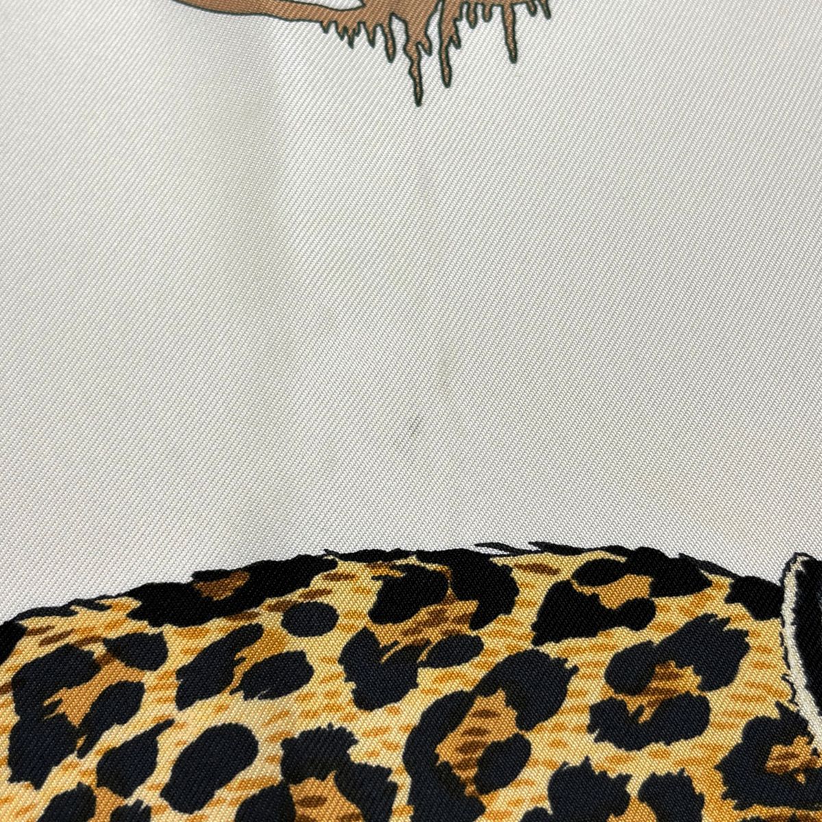 Hermes Carre 90 Jungle Love Scarf Silk Beige Black — view 3