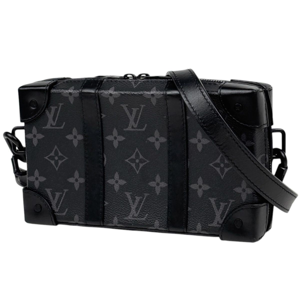 Louis Vuitton Soft Trunk Wallet Shoulder Bag Monogram Eclipse Noir