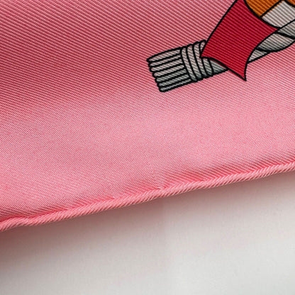 Hermes Carre 90 les Folies du Ciel Scarf Sky Madness Silk Pink Multicolor — view 4