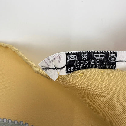Hermes Carre 90 L Elegance Et le Confort en Automobile Scarf Silk Yellow — view 3