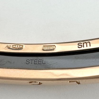 Bvlgari B.zero1 Open SM Pink Gold Stainless Steel Bracelet Bangle 750 SS — view 4