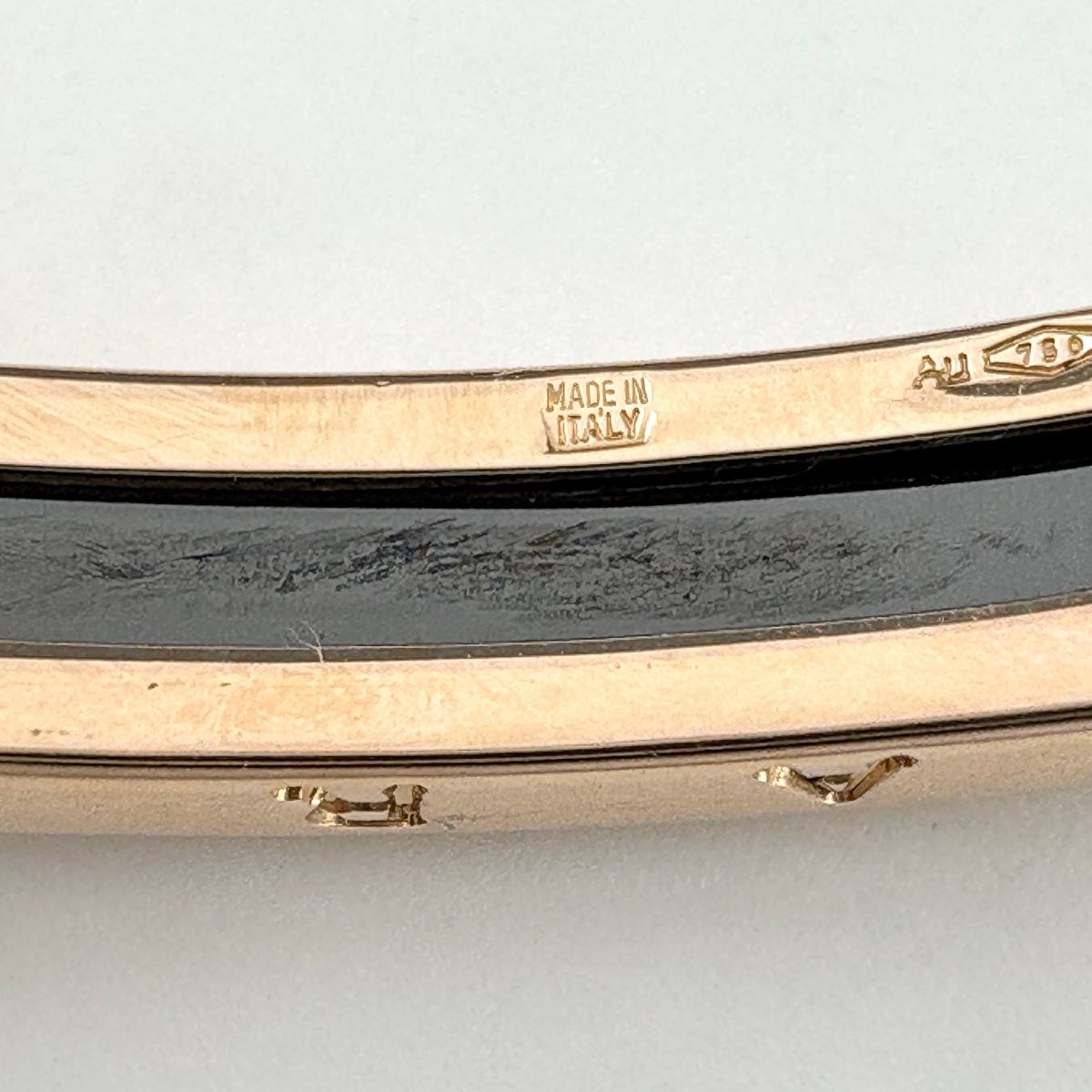 Bvlgari B.zero1 Open SM Pink Gold Stainless Steel Bracelet Bangle 750 SS — view 5