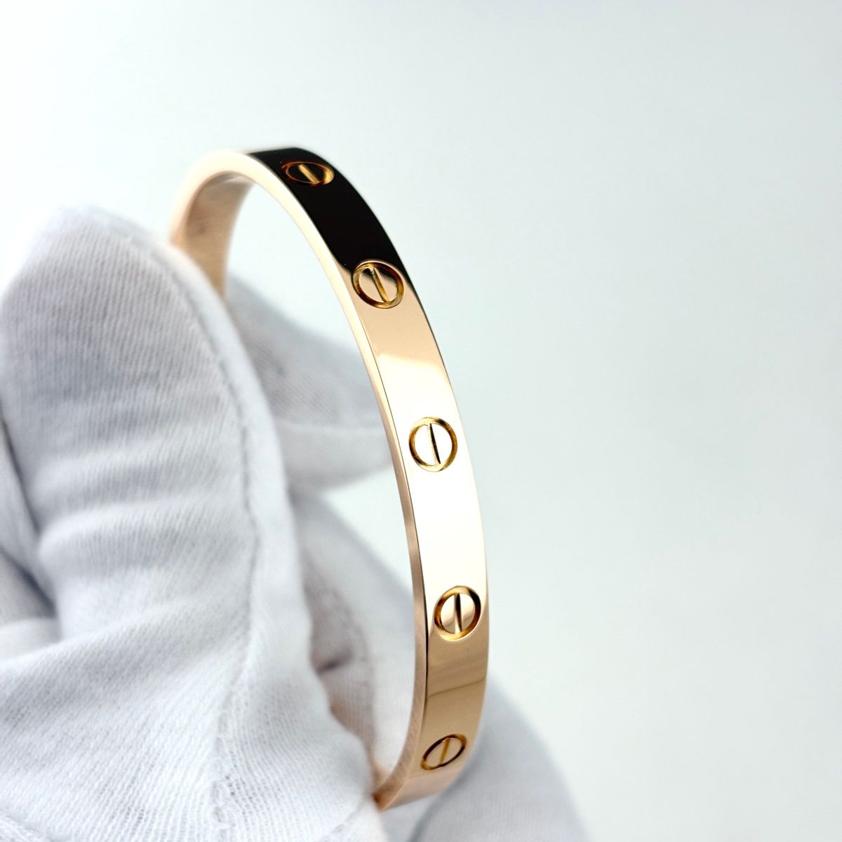 Cartier Love Open Pink Gold Bracelet Bangle — view 2