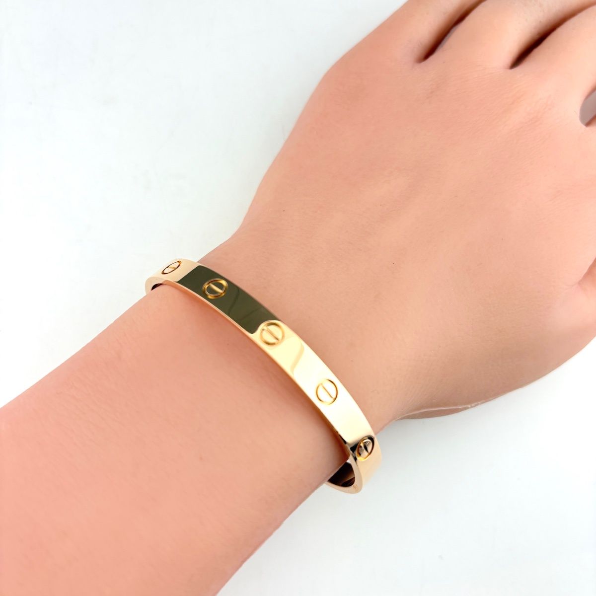 Cartier Love Open Pink Gold Bracelet Bangle — view 3