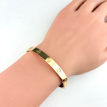 Cartier Love Open Pink Gold Bracelet Bangle — view 3