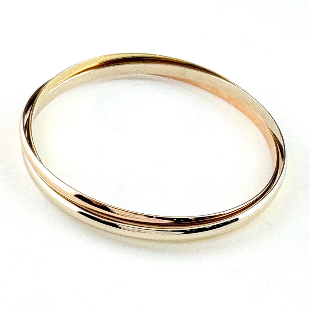 Cartier Trinity Yellow Gold Pink White Bangles Bracelet