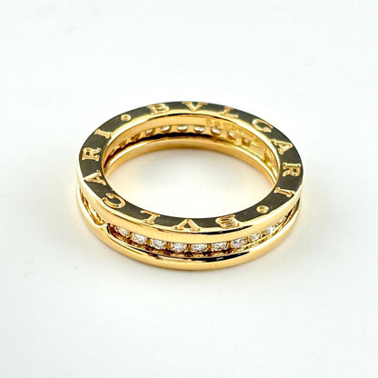 Bvlgari B.zero1 Yellow Gold Ring 750 Diamond — view 3