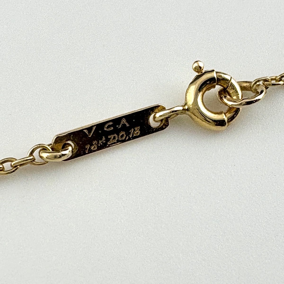 Van Cleef & Arpels Mini Croix Cross Yellow Gold Pendant Melee Diamond Necklace — view 5