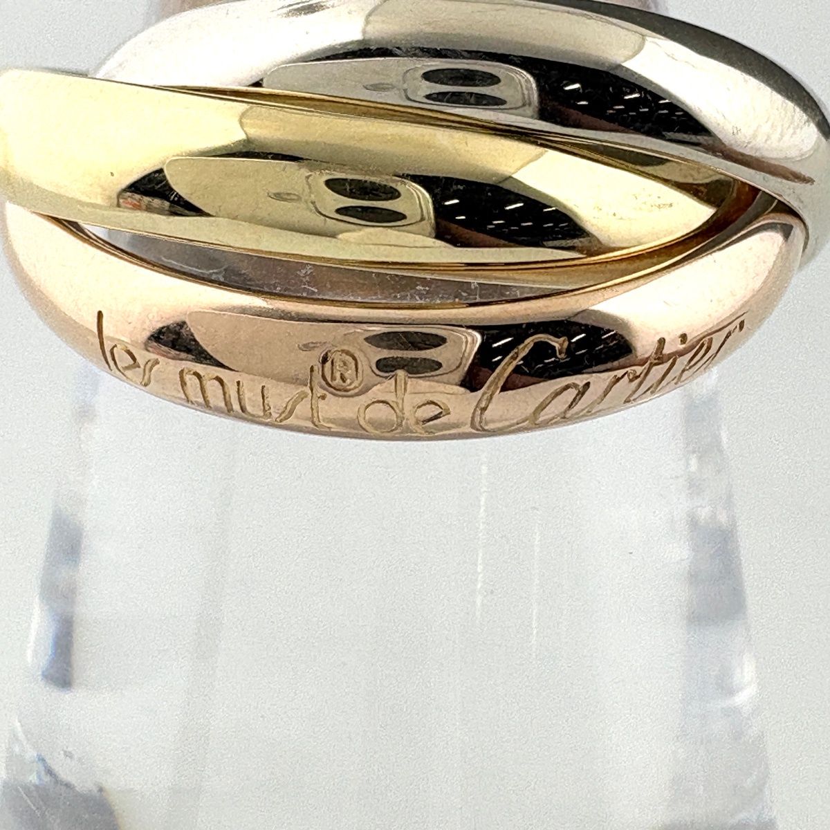 Cartier Trinity Yellow Gold Pink White Ring Three Color — view 5
