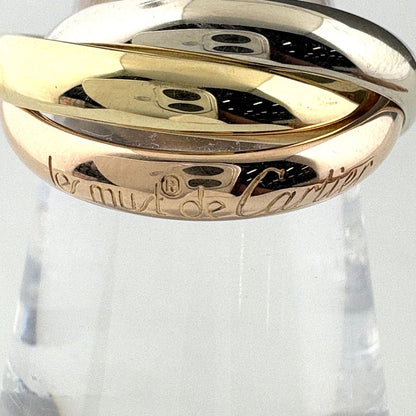 Cartier Trinity Yellow Gold Pink White Ring Three Color — view 5