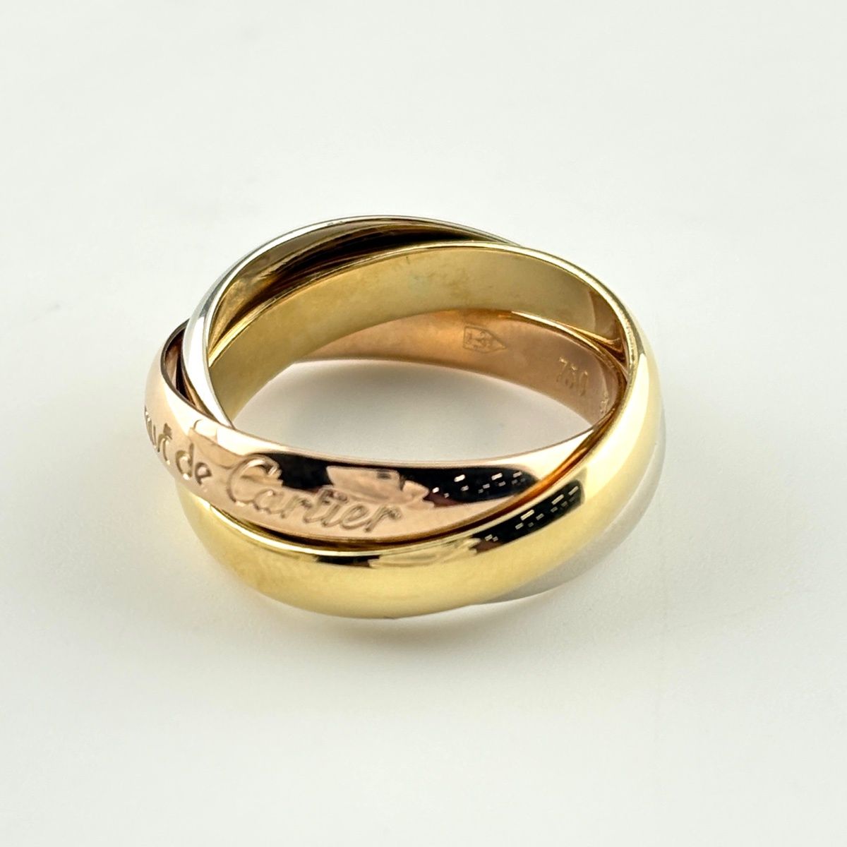 Cartier Trinity Yellow Gold Ring Three Color — view 2