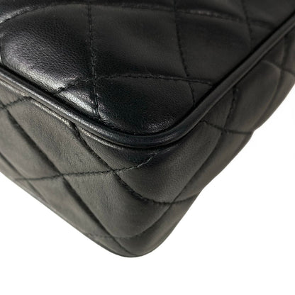 Chanel Shoulder Bag Quilted Black Bijou Chain Gold Tassel Lambskin — view 6