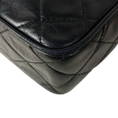 Chanel Shoulder Bag Quilted Black Bijou Chain Gold Tassel Lambskin — view 8