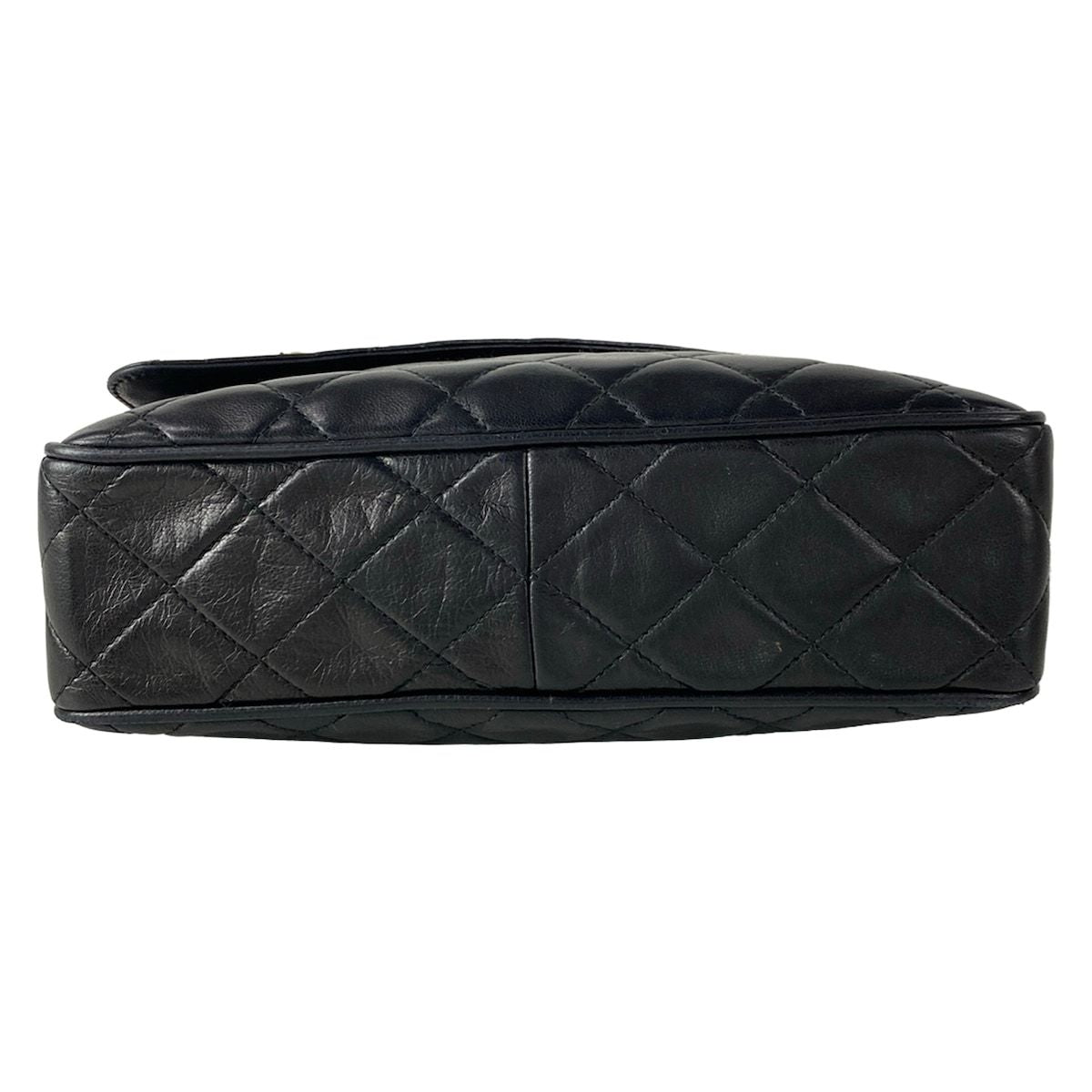 Chanel Shoulder Bag Quilted Black Bijou Chain Gold Tassel Lambskin — view 5