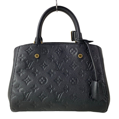 Louis Vuitton Handbag Monogram Empreinte Montaigne BB Noir Leather