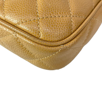 Chanel Shoulder Bag Quilted Light Brown Chain Gold — view 6