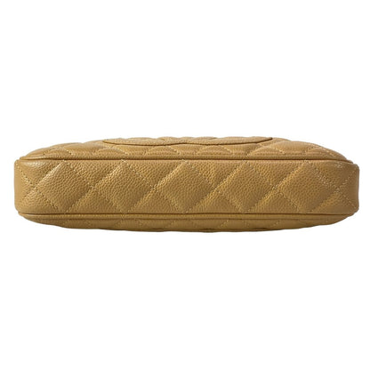 Chanel Shoulder Bag Quilted Light Brown Chain Gold — view 5