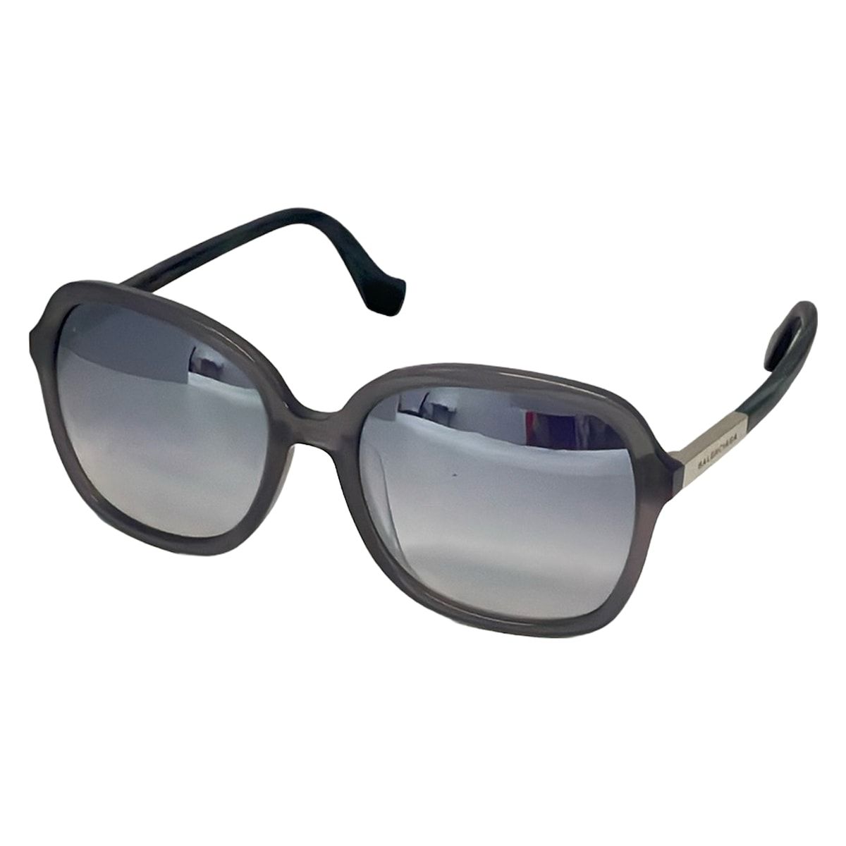 Balenciaga Sunglasses BA Light Gray Silver Mirror Eyewear