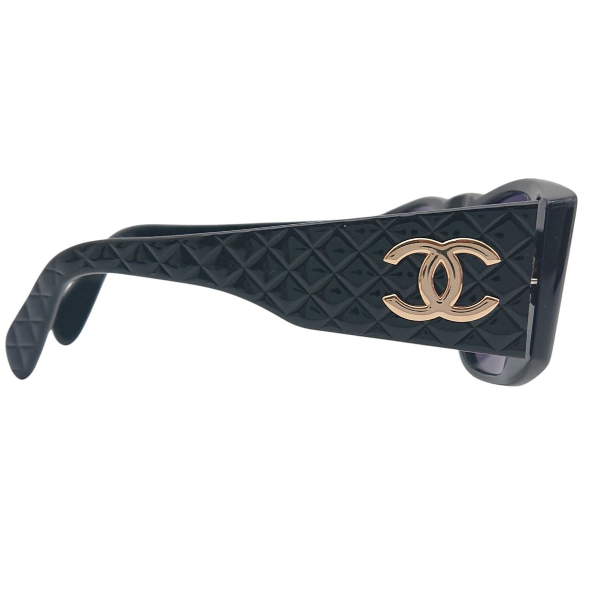 Chanel Sunglasses CC Logo Black Eyewear — view 5