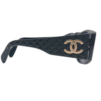 Chanel Sunglasses CC Logo Black Eyewear — view 5