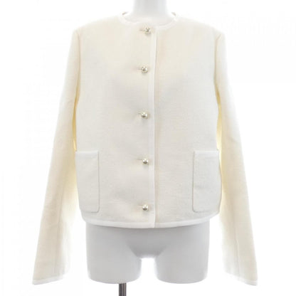 Dior Collarless Jacket White