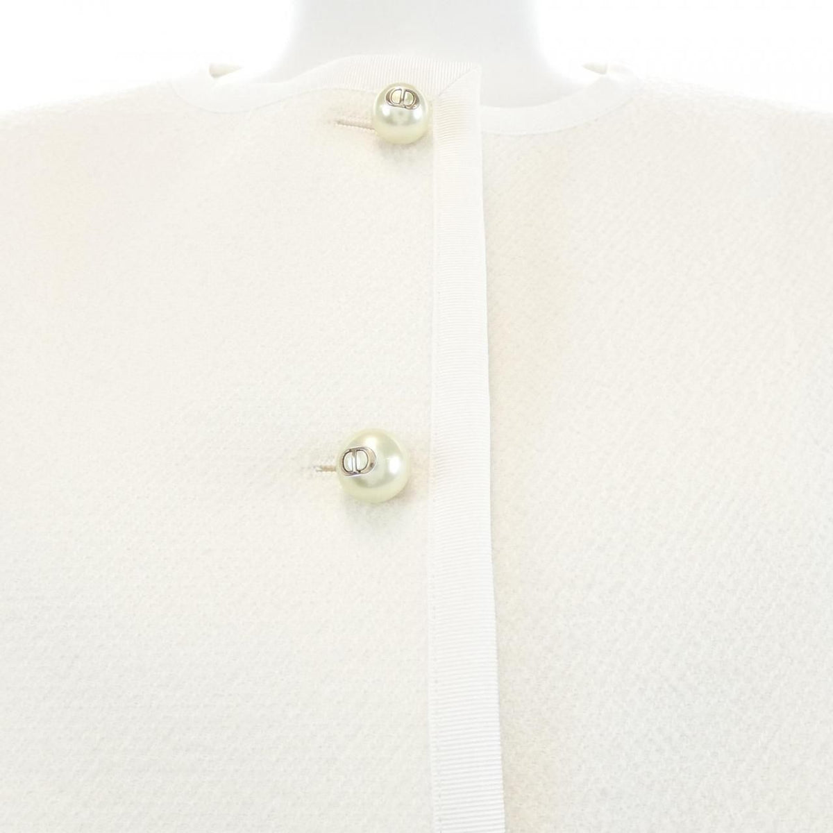 Dior Collarless Jacket White — view 5