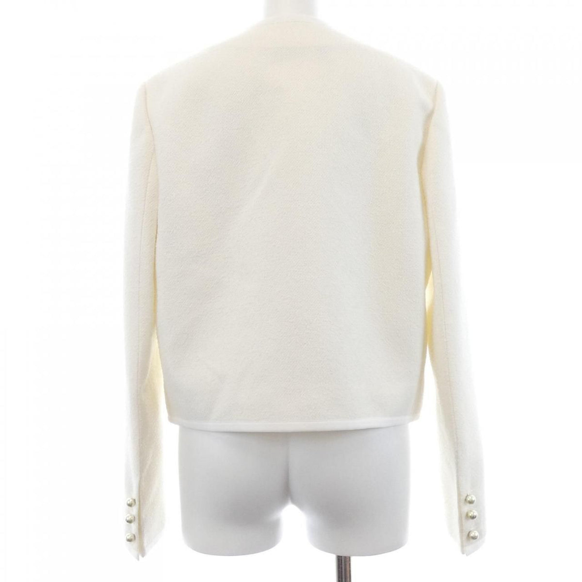 Dior Collarless Jacket White — view 2