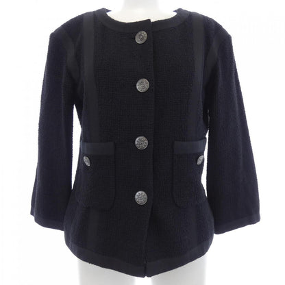 Chanel Collarless Jacket Black