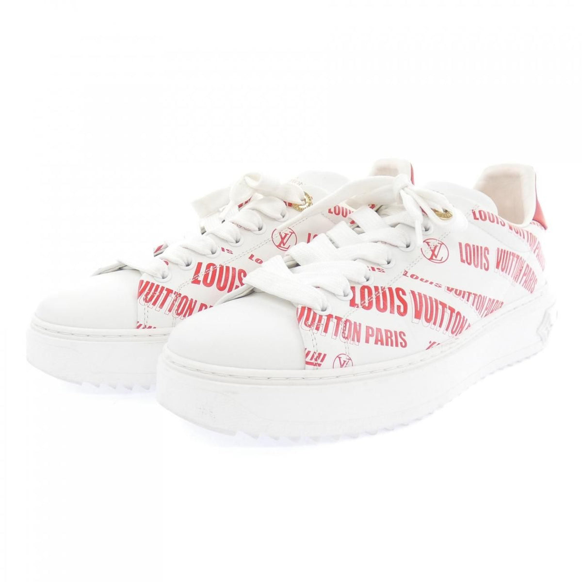 Louis Vuitton Graphical Signature Print Time Out Line Sneakers — view 3