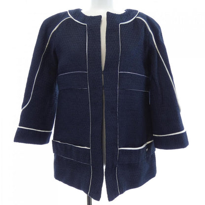Chanel Collarless Jacket Navy