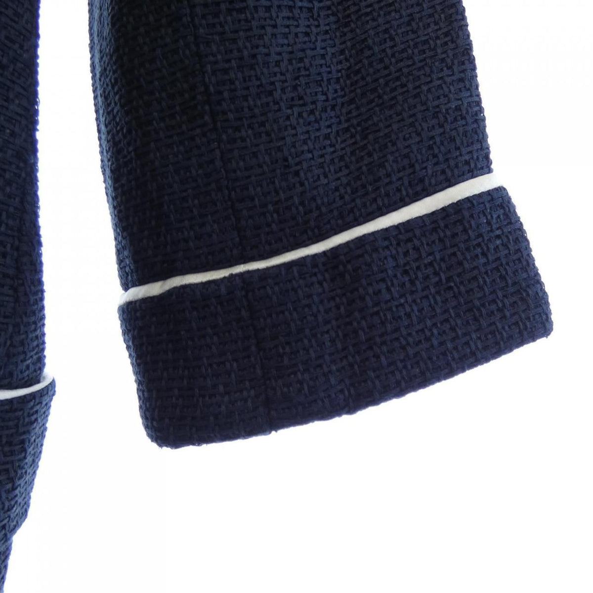 Chanel Collarless Jacket Navy — view 6