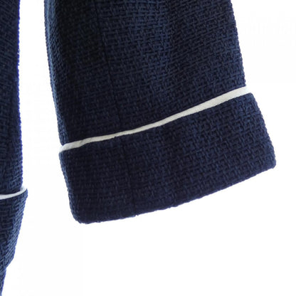 Chanel Collarless Jacket Navy — view 6