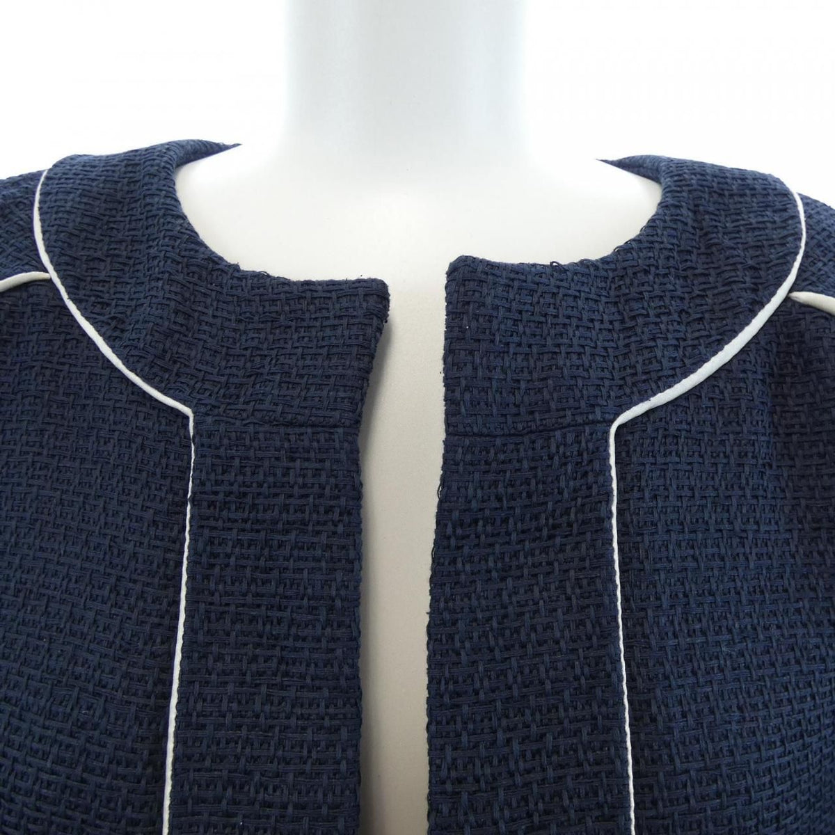 Chanel Collarless Jacket Navy — view 5
