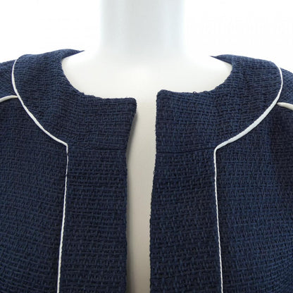 Chanel Collarless Jacket Navy — view 5