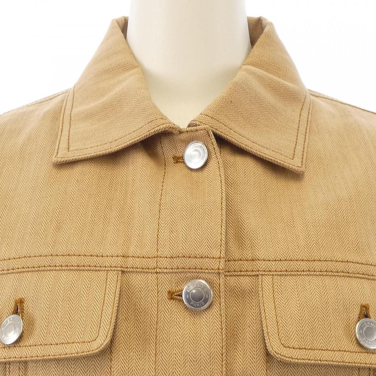 Hermes Herringbone Denim Jacket — view 5