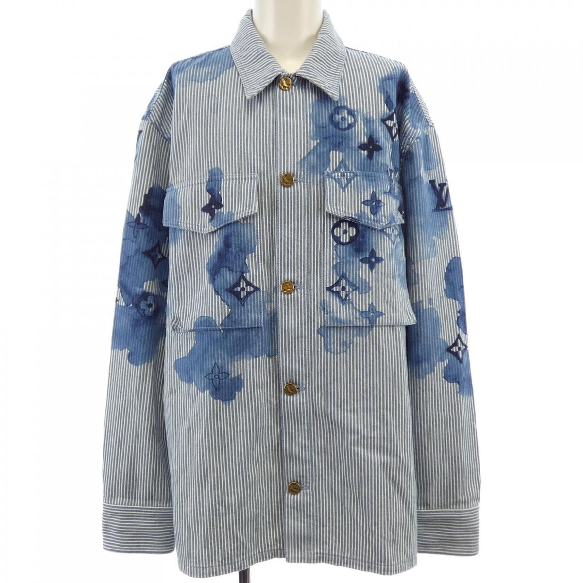 Louis Vuitton Stripe Monogram Workwear Denim Jacket
